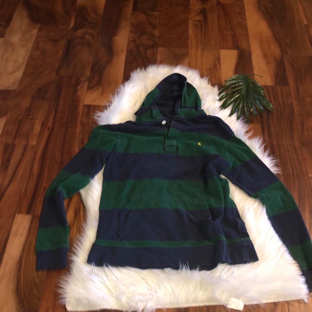 Polo long sleeve hooded boys shirt Large 18/20